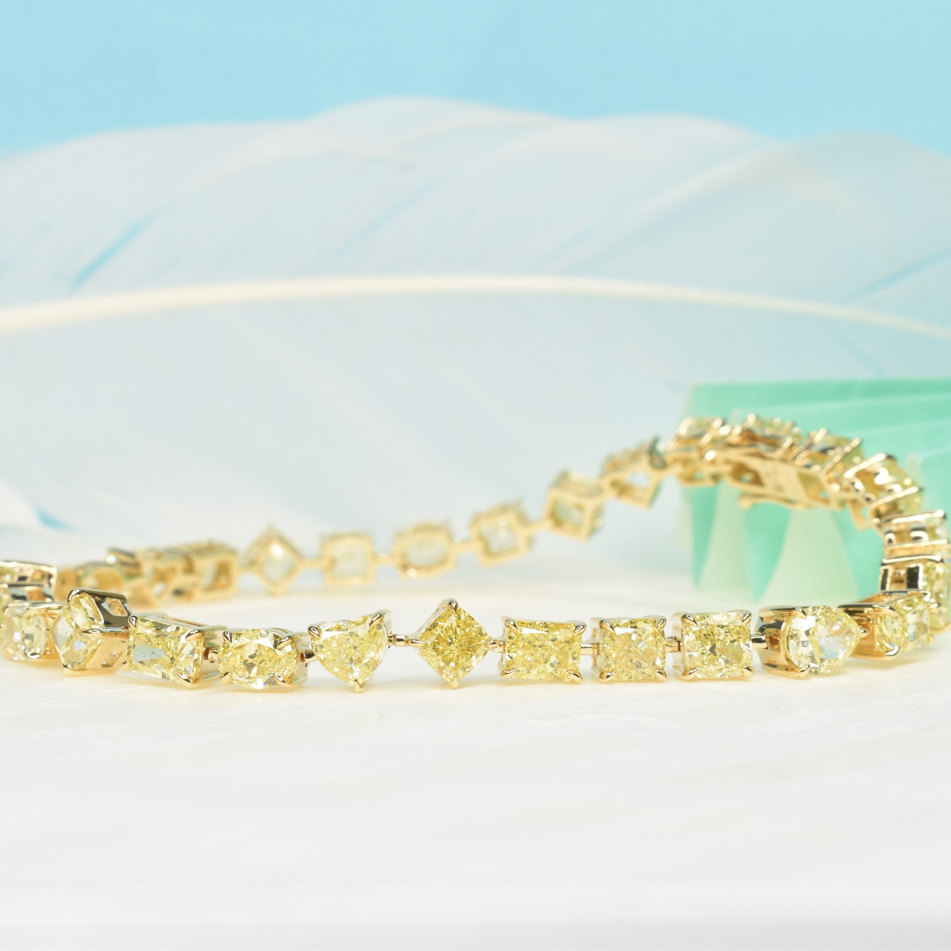 Intense Yellow Multi Shape Bracelet