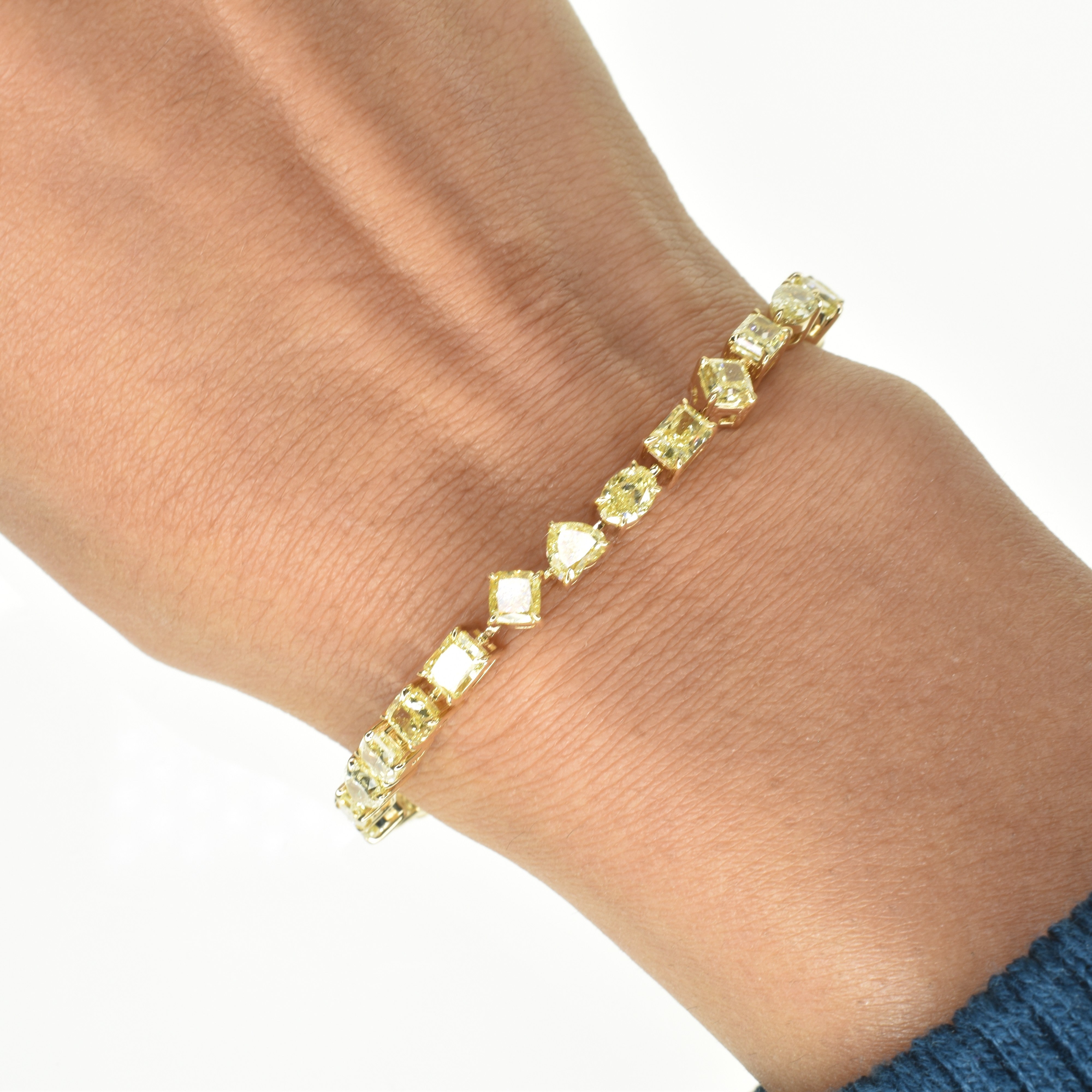 Intense Yellow Multi Shape Bracelet