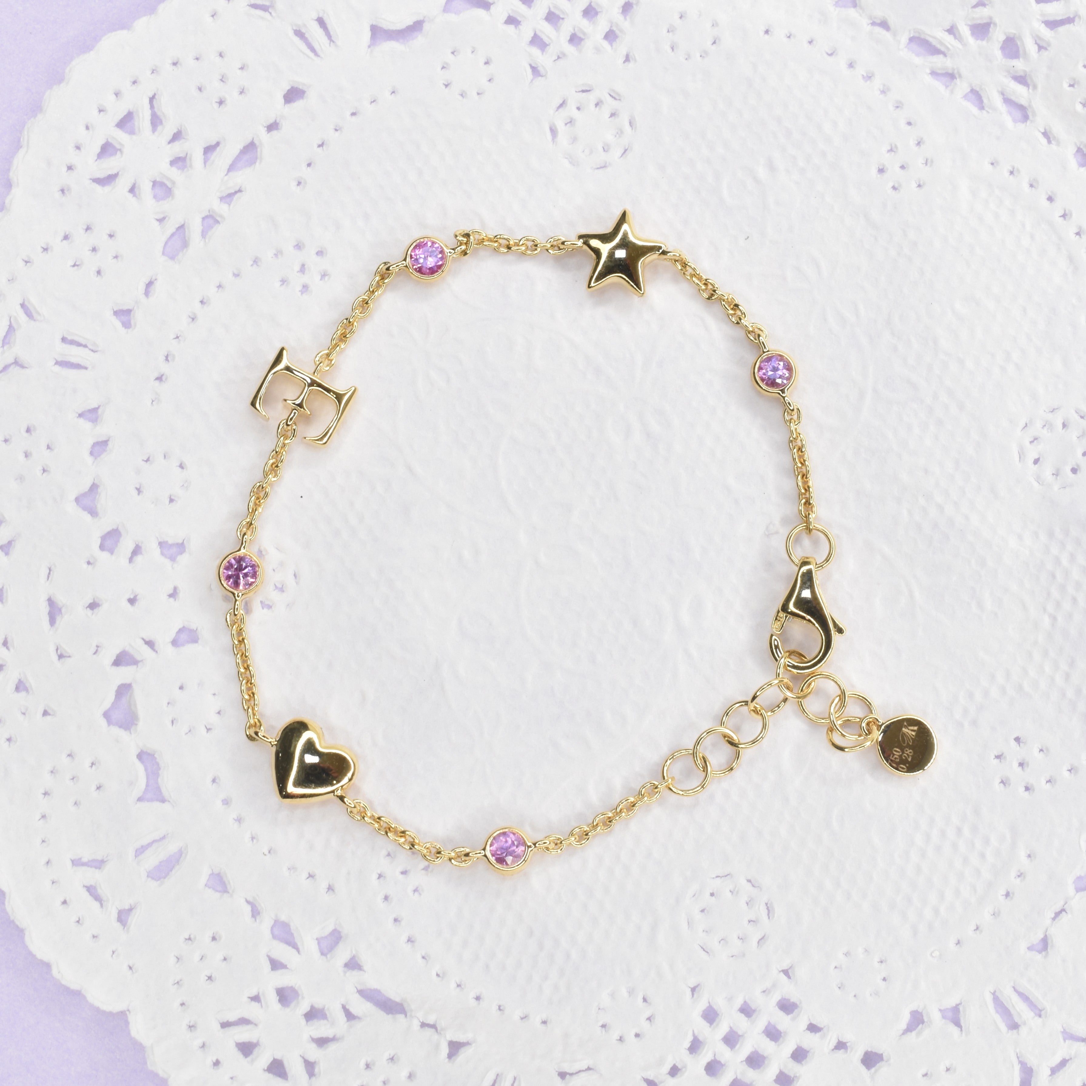 Bespoke Kids Bracelet with Initial