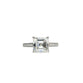 3ct Asscher Cut Lab Grown Diamond Ring With Diamond Band