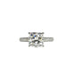 3ct Asscher Cut Lab Grown Diamond Ring With Diamond Band