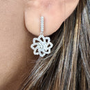 Round Diamond Dangling Dress Earrings