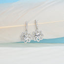 Round Diamond Dangling Dress Earrings
