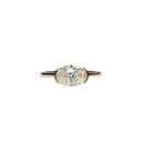 Sideways Set Oval Diamond Ring