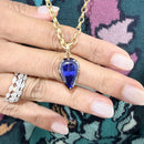 Reverse Pear Tanzanite Pendant