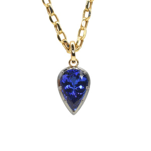 Reverse Pear Tanzanite Pendant