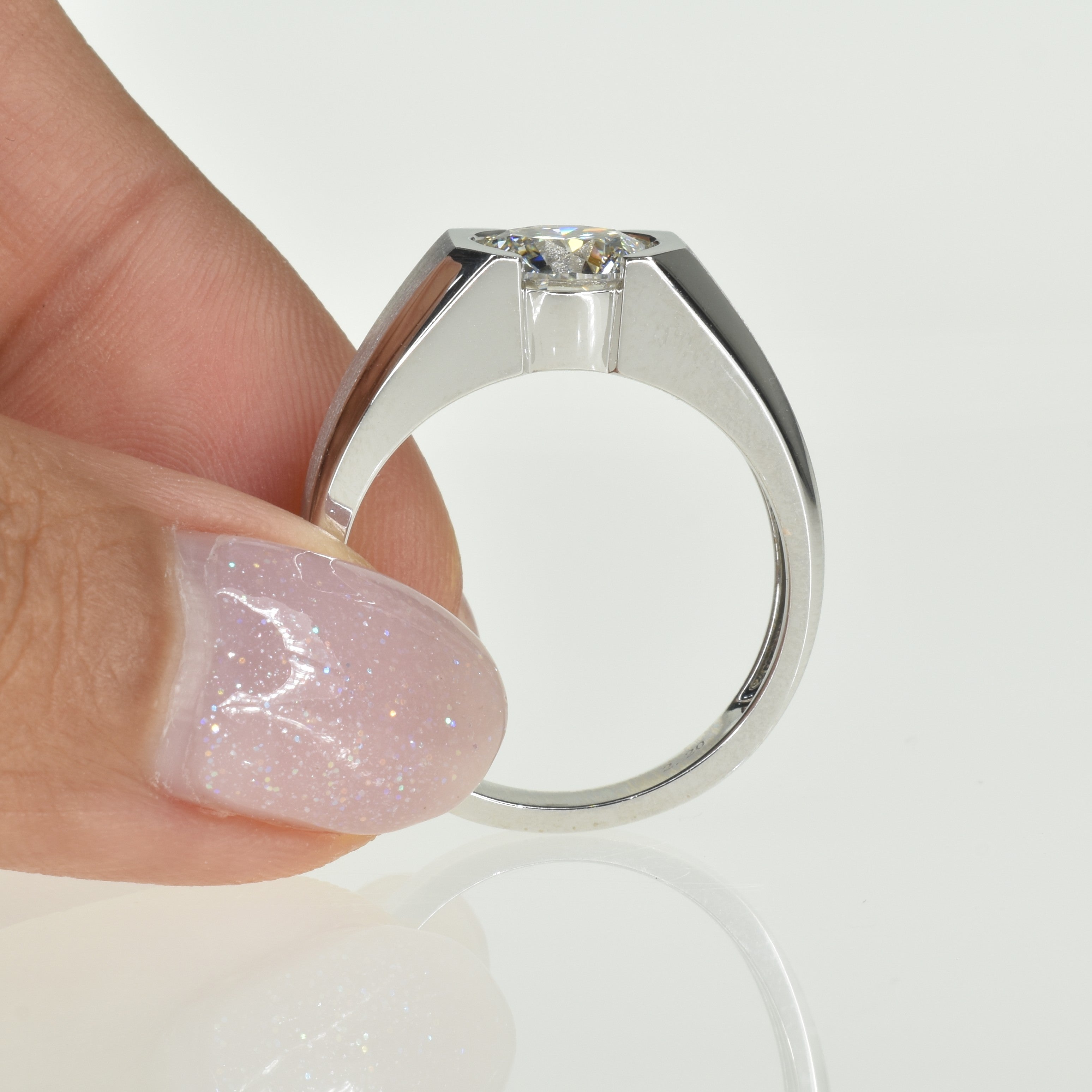 2ct Round Diamond Mens Ring