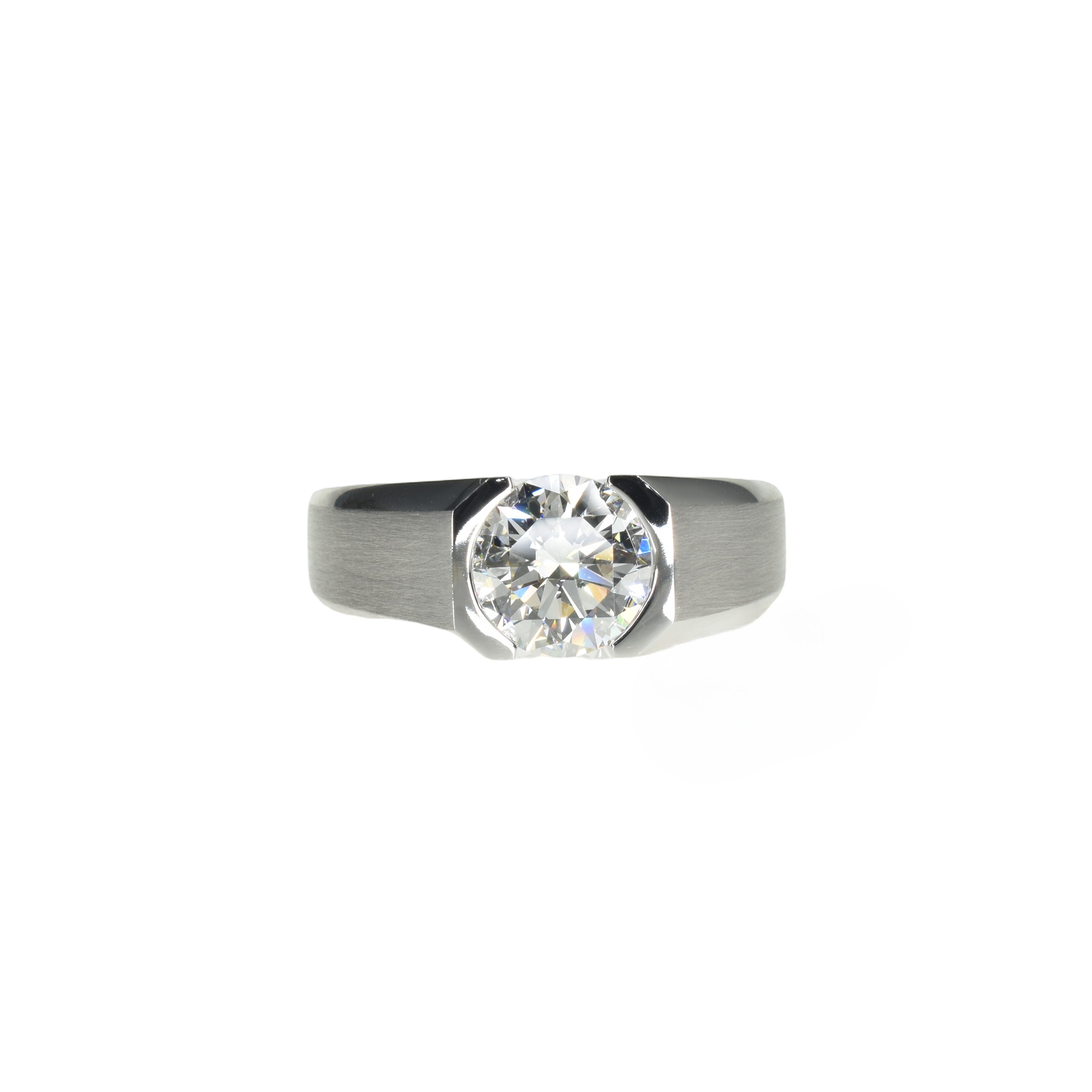 2ct Round Diamond Mens Ring