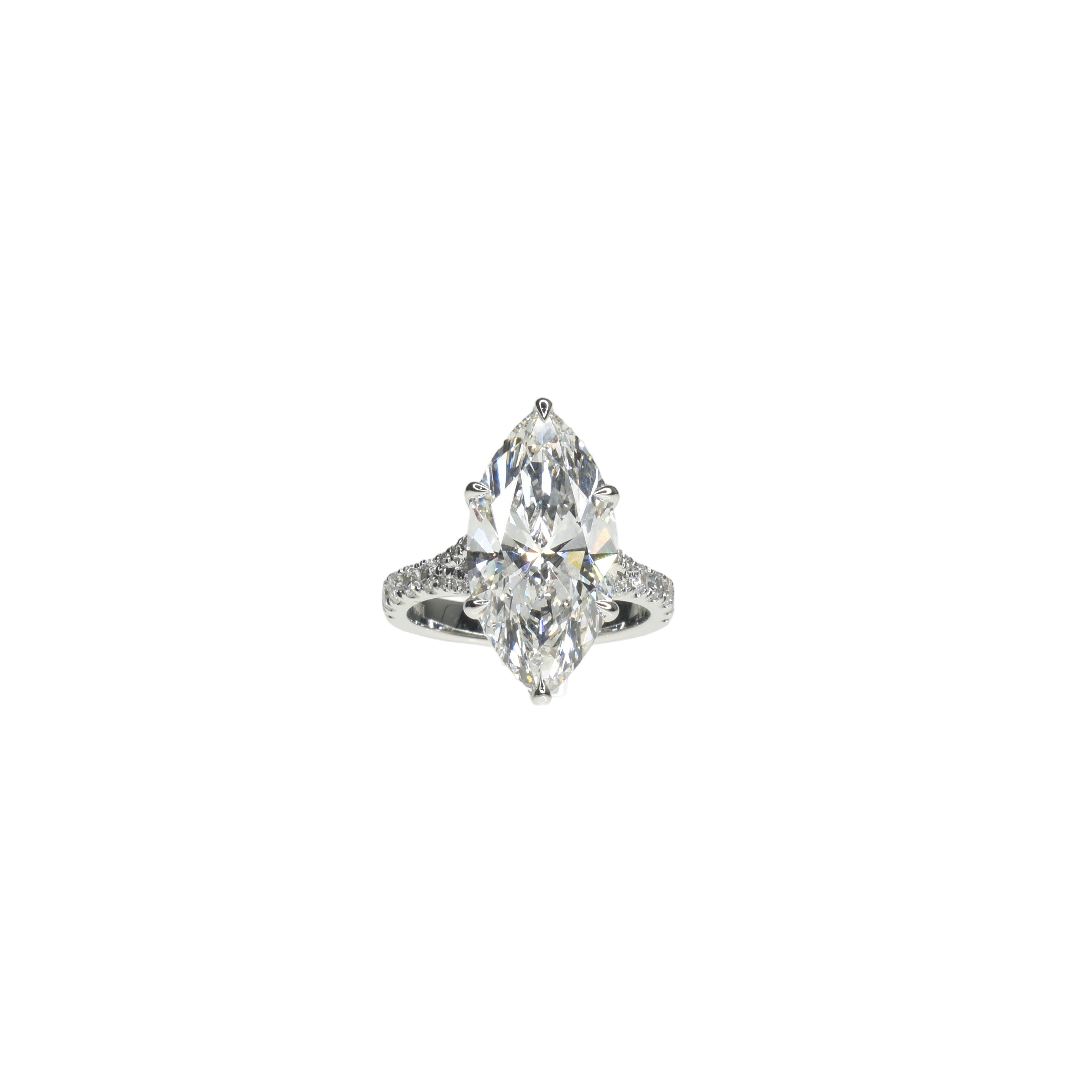 Lab Grown Marquise Diamond Engagement Ring