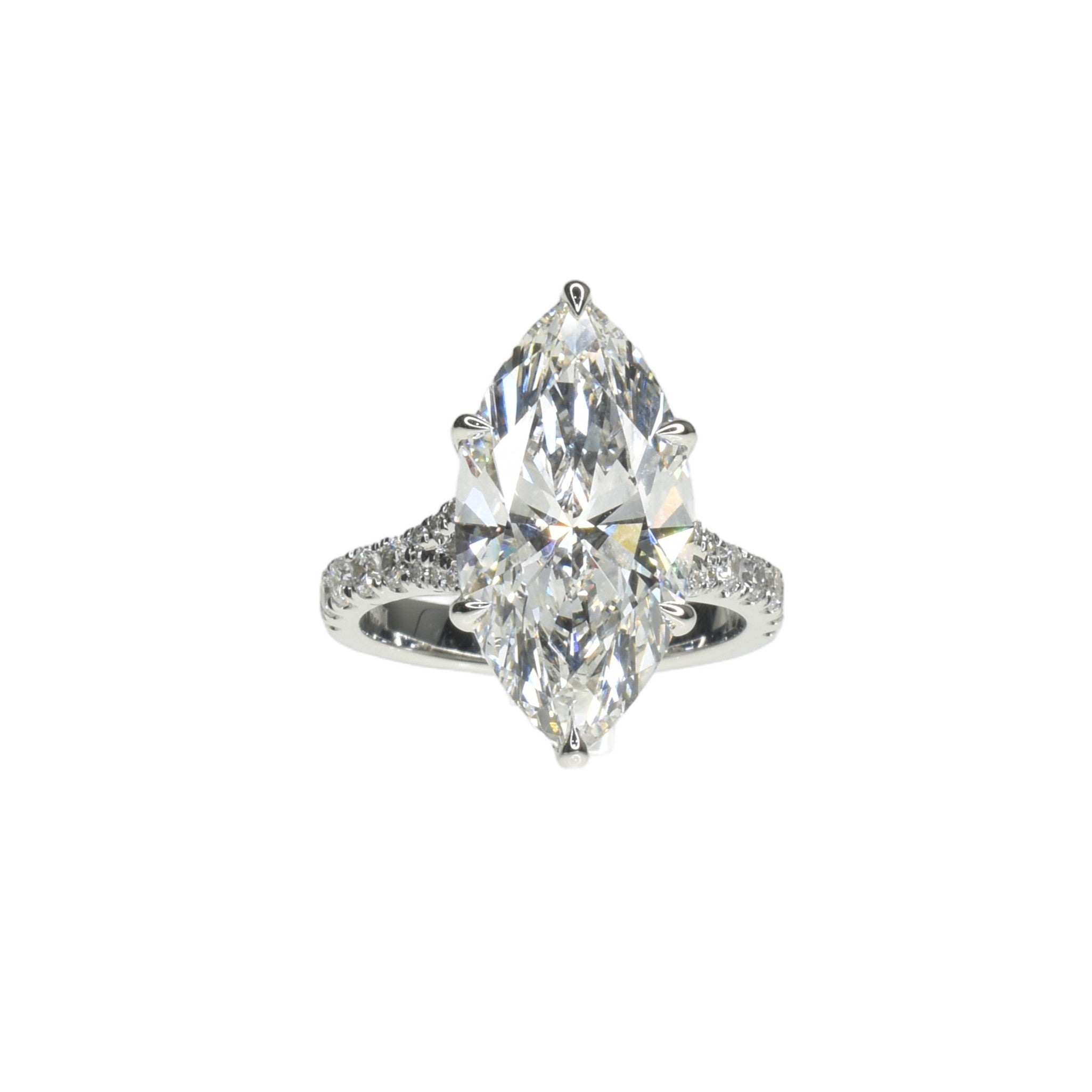 Lab Grown Marquise Diamond Engagement Ring