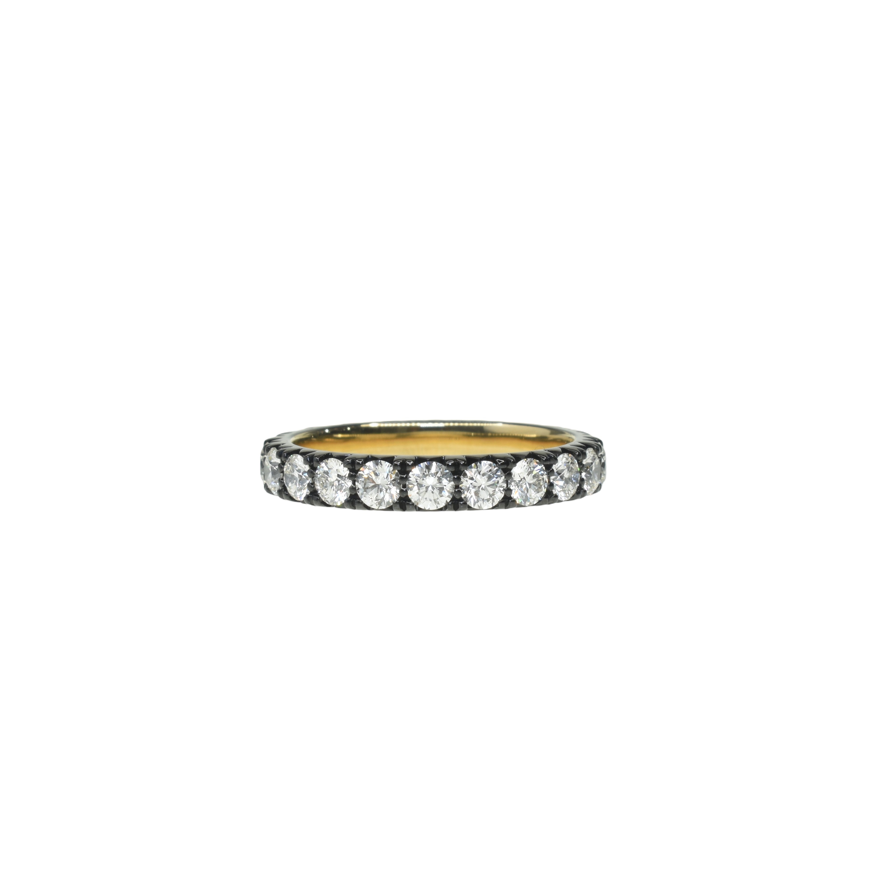 Diamond Eternity Band in Gold with Black Rhodium