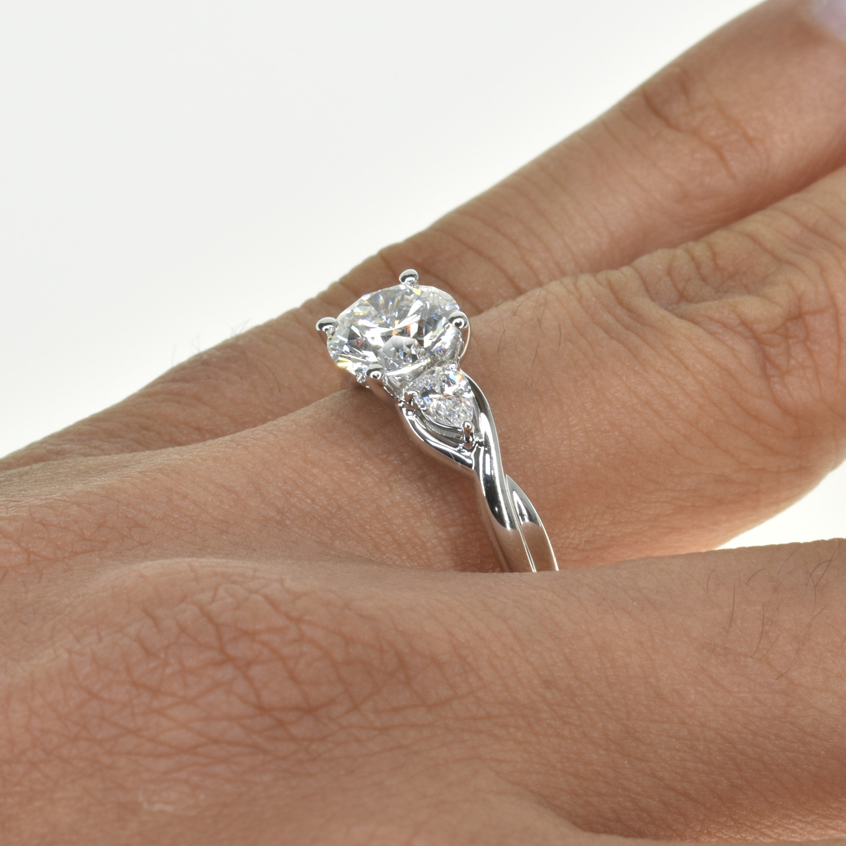 Nature Insprired Custom 1.5ct Lab Grown Diamond Engagement ring