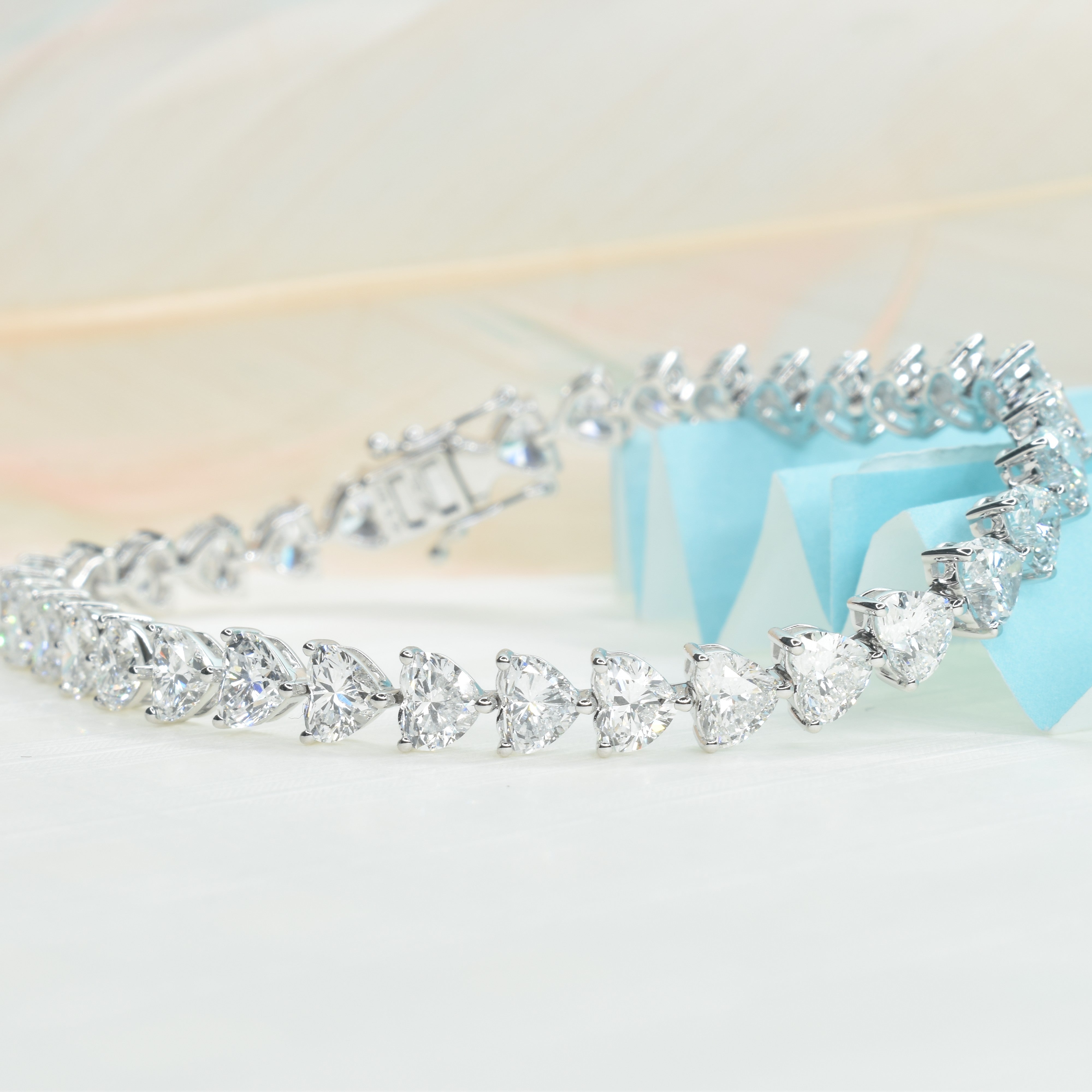 Lab Grown Diamond Bracelet With 0.25ct Heart Shape Diamonds