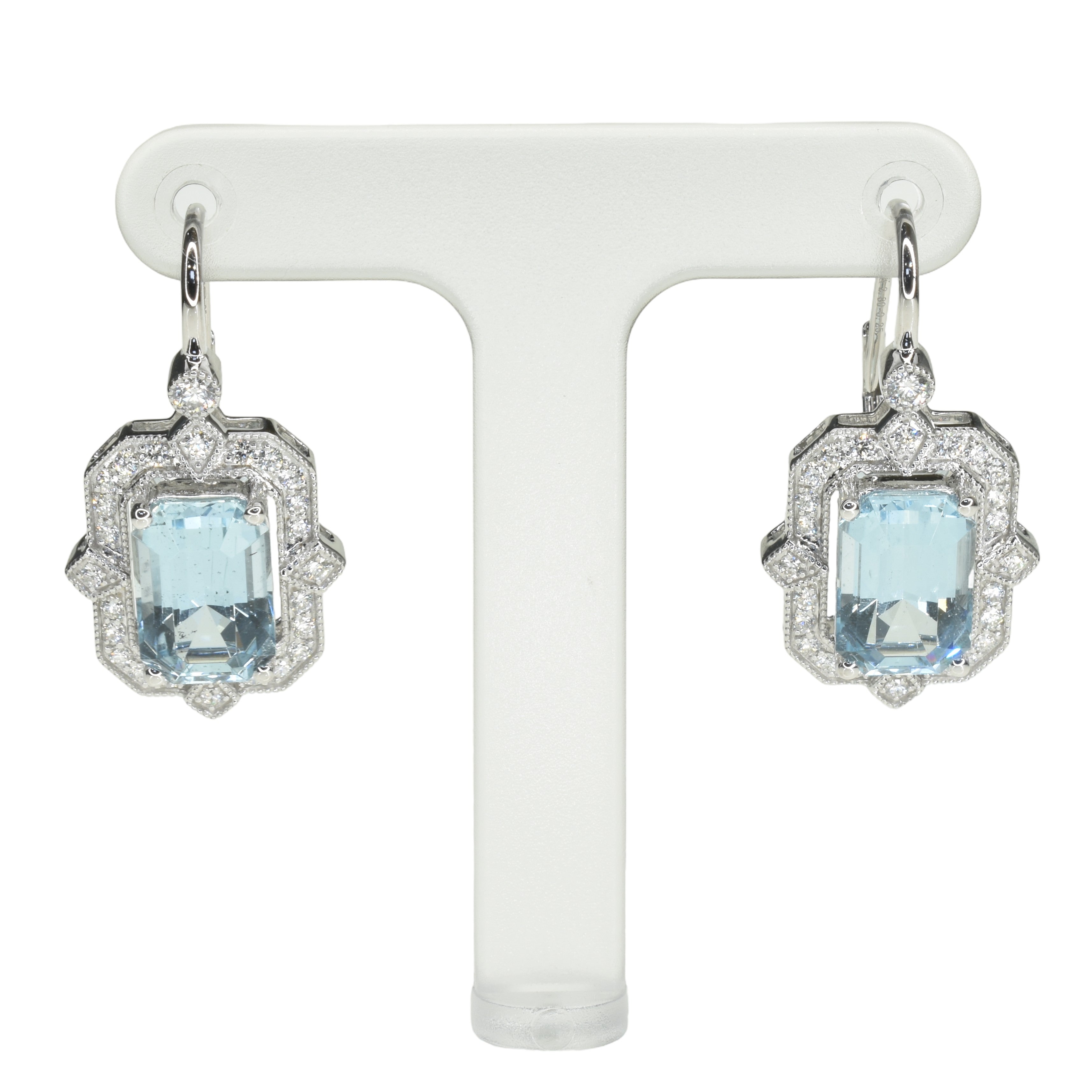 Antique Look Aquamarine Earrings