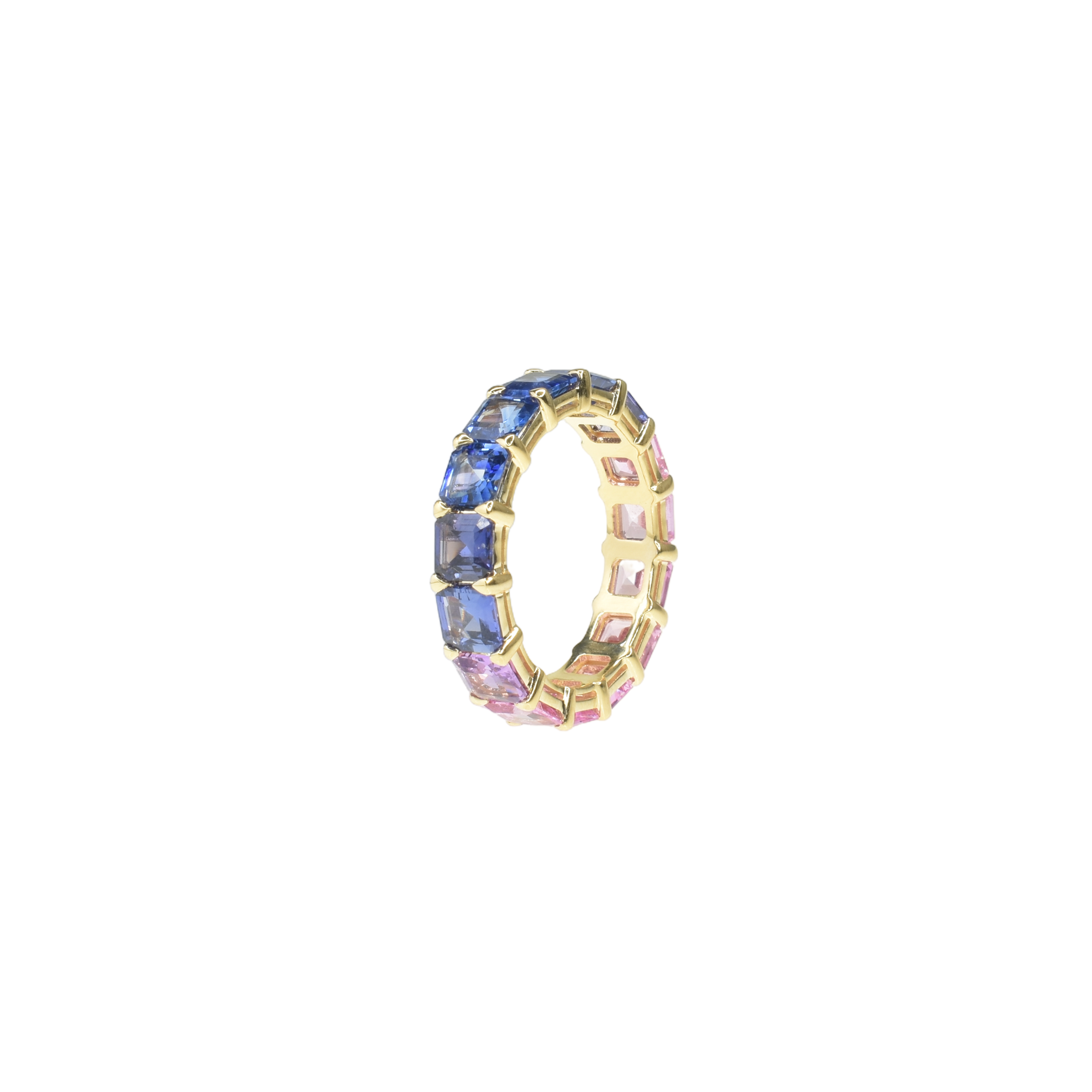 Asscher Cut Sapphire Eternity Band