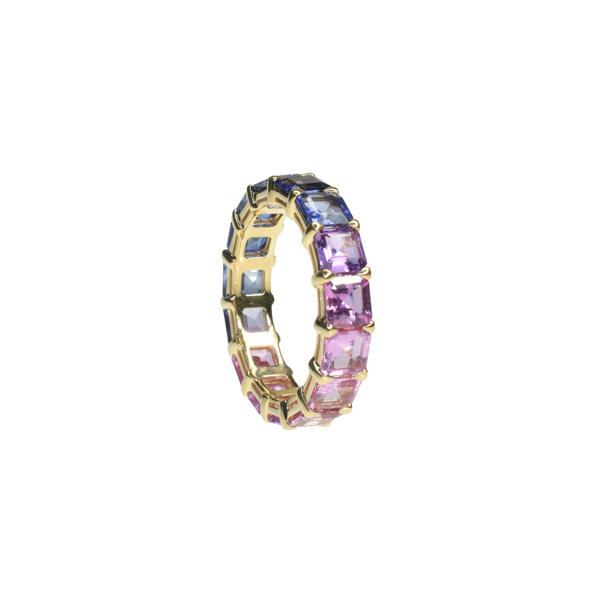 Asscher Cut Sapphire Eternity Band
