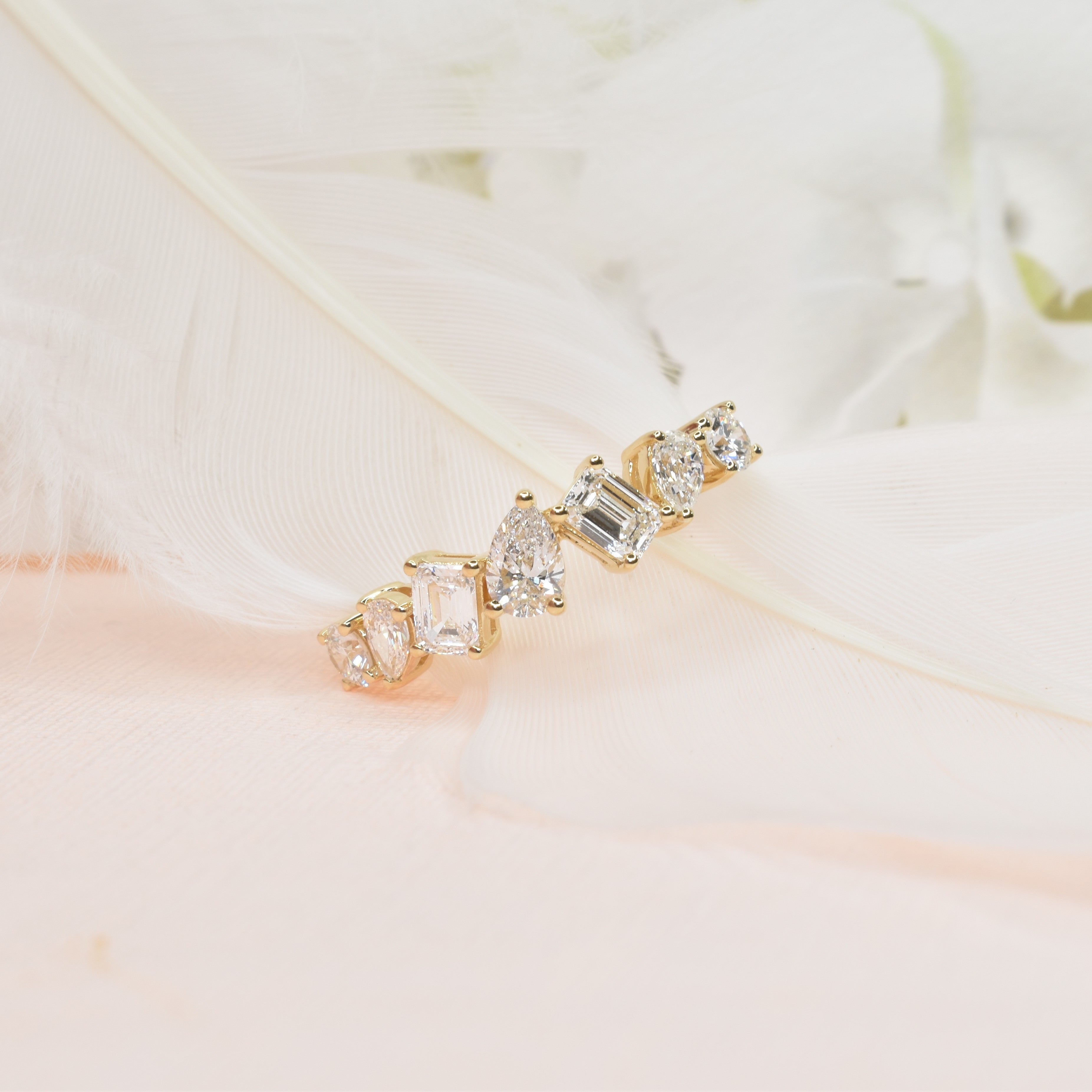 Mixed Shape Diamond Half Band