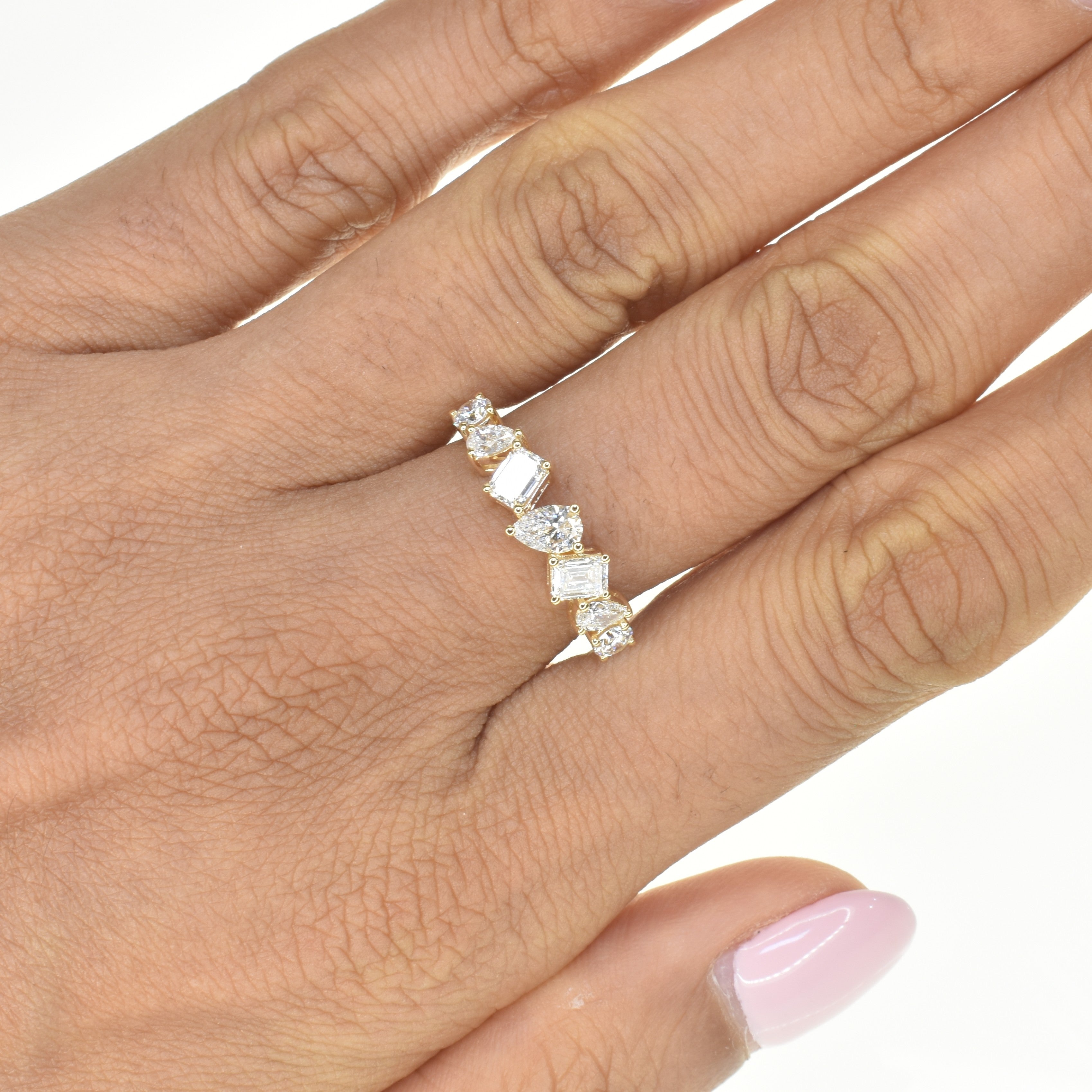 Mixed Shape Diamond Half Band
