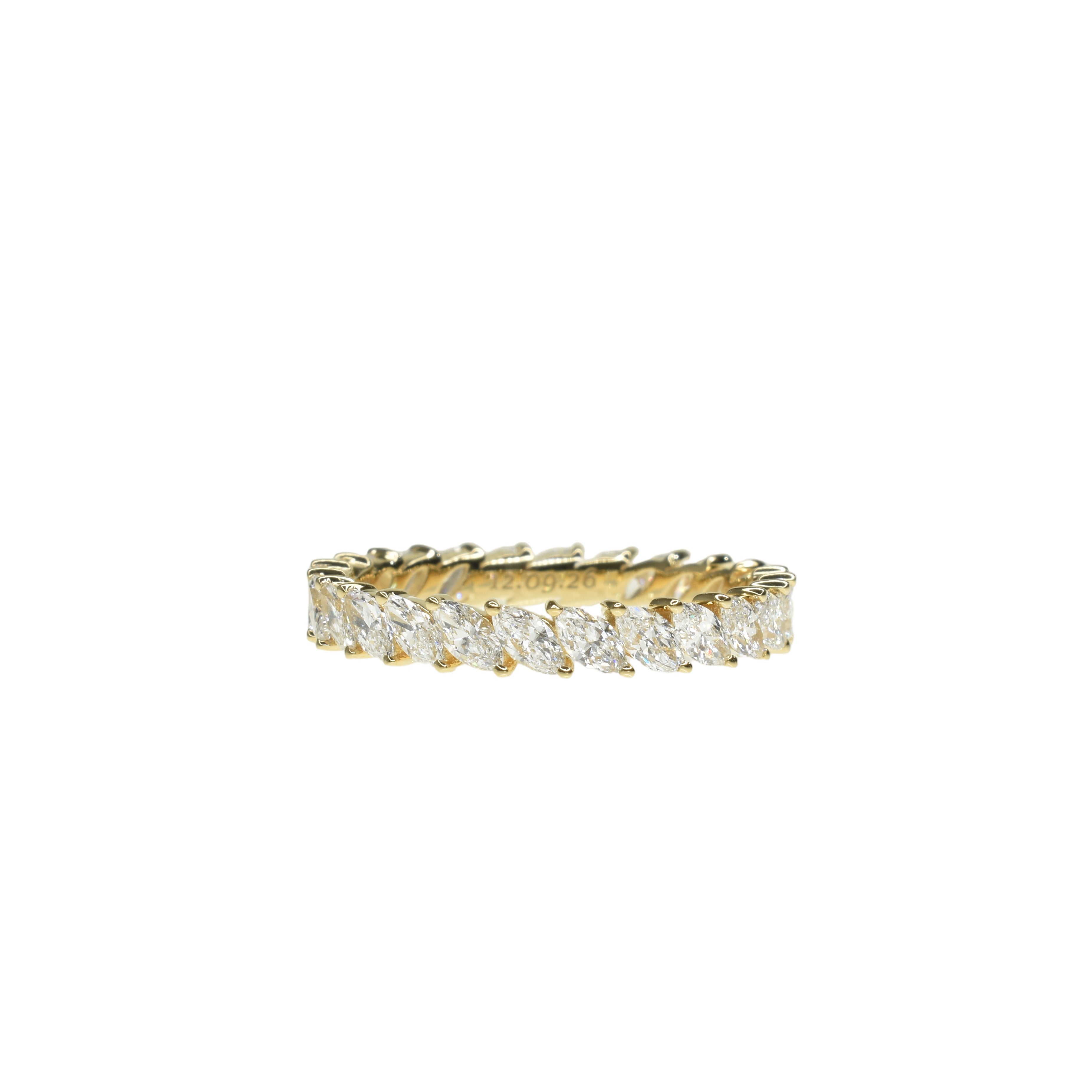 Lab grown Marquise Cut Sideways 0.06ct each Eternity Band