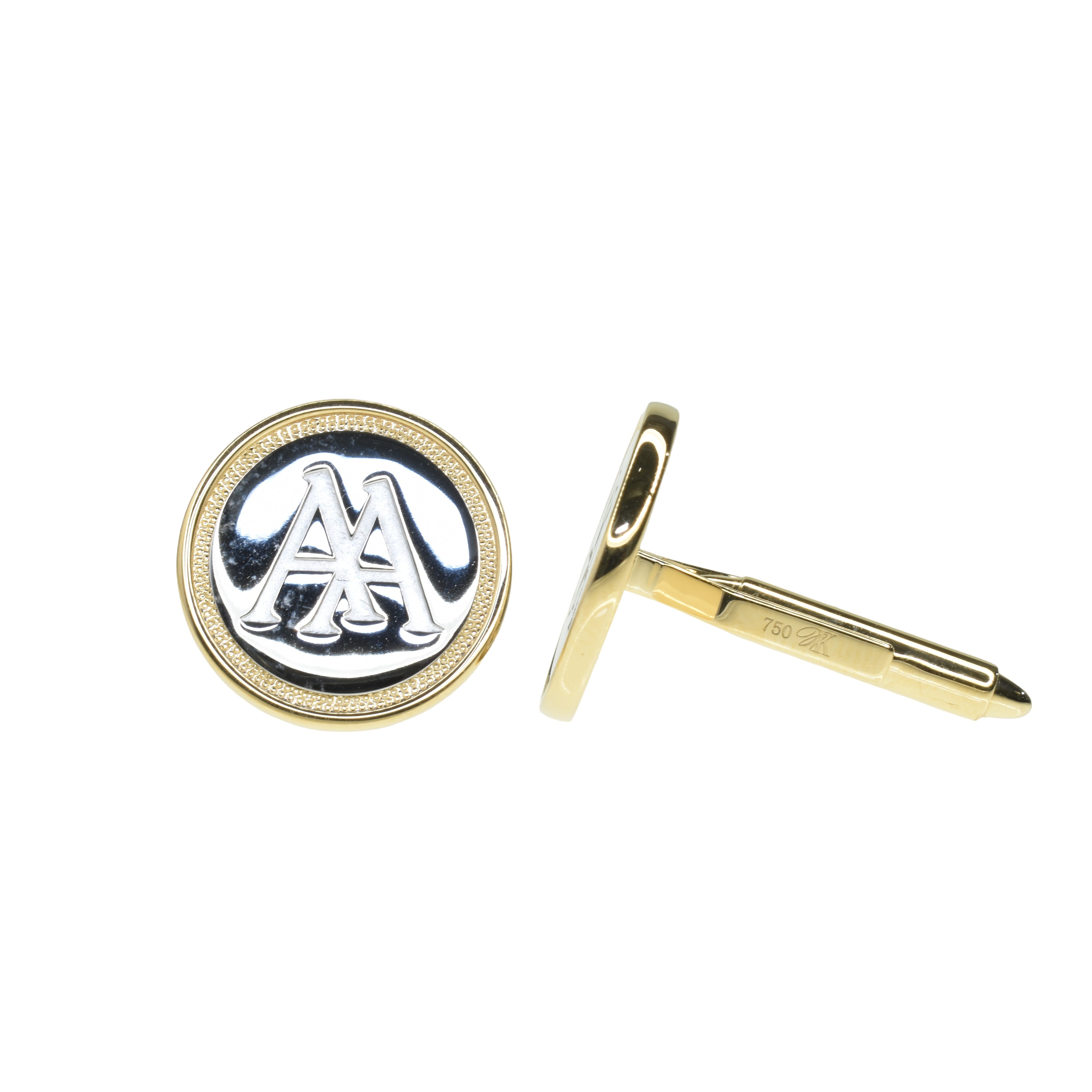 Coin Initial Cufflinks