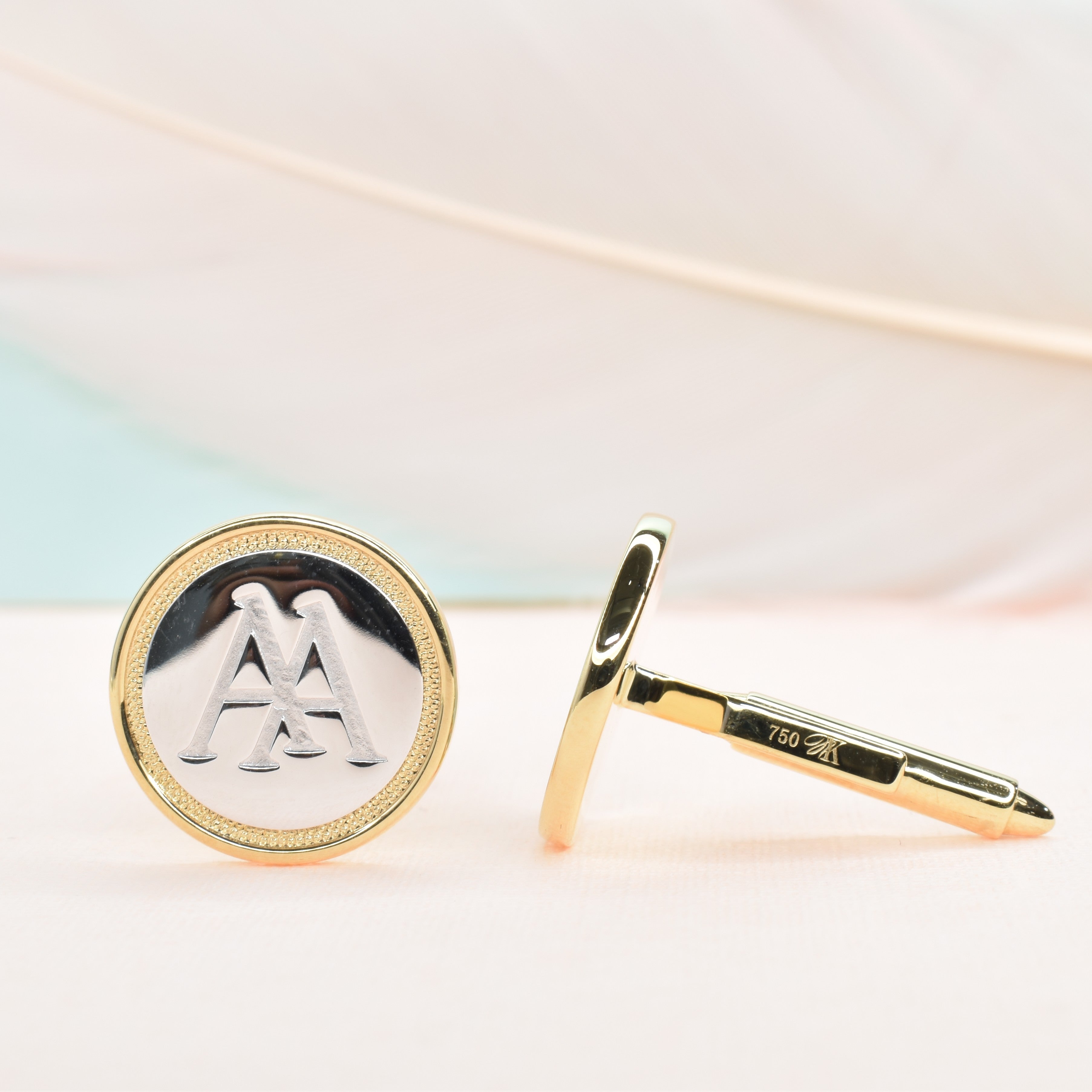 Coin Initial Cufflinks