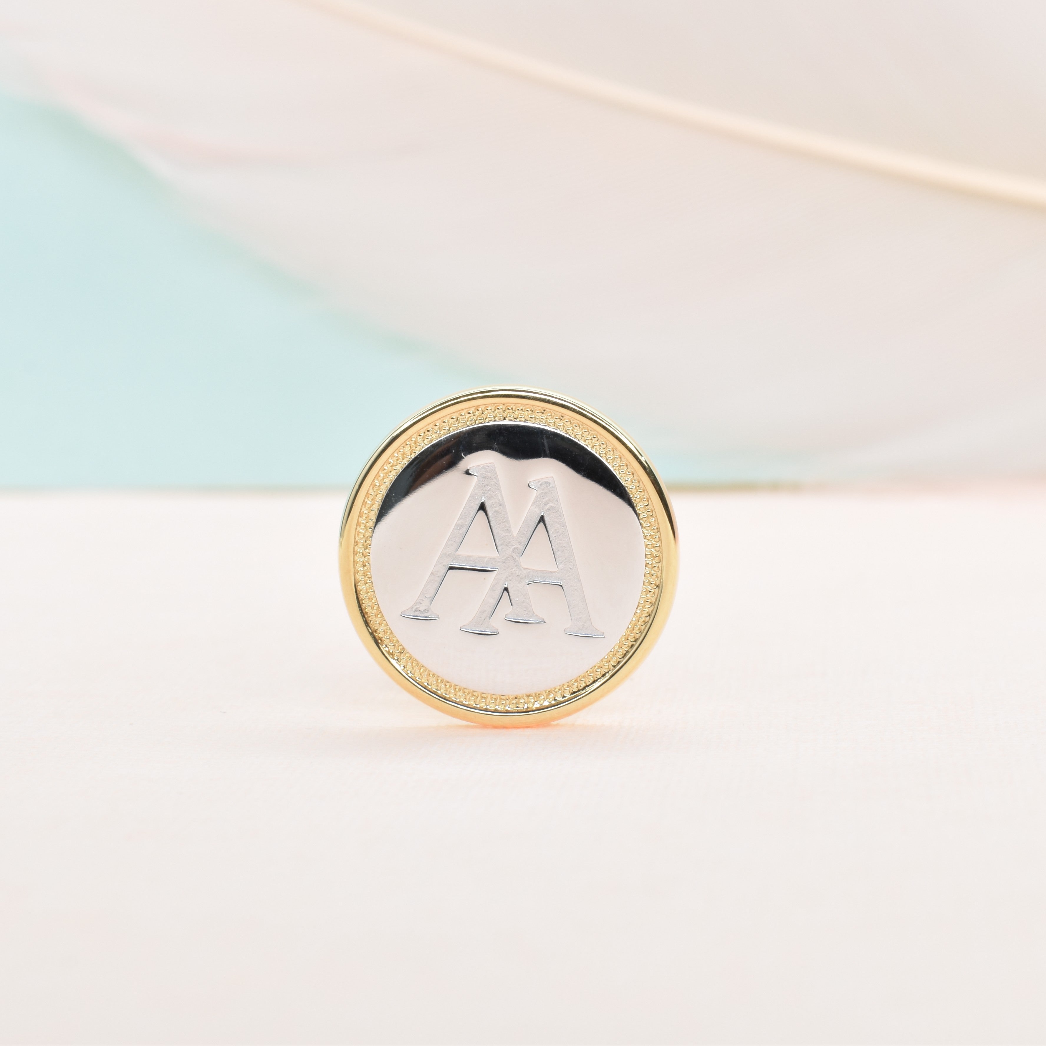 Coin Initial Lapel Pin