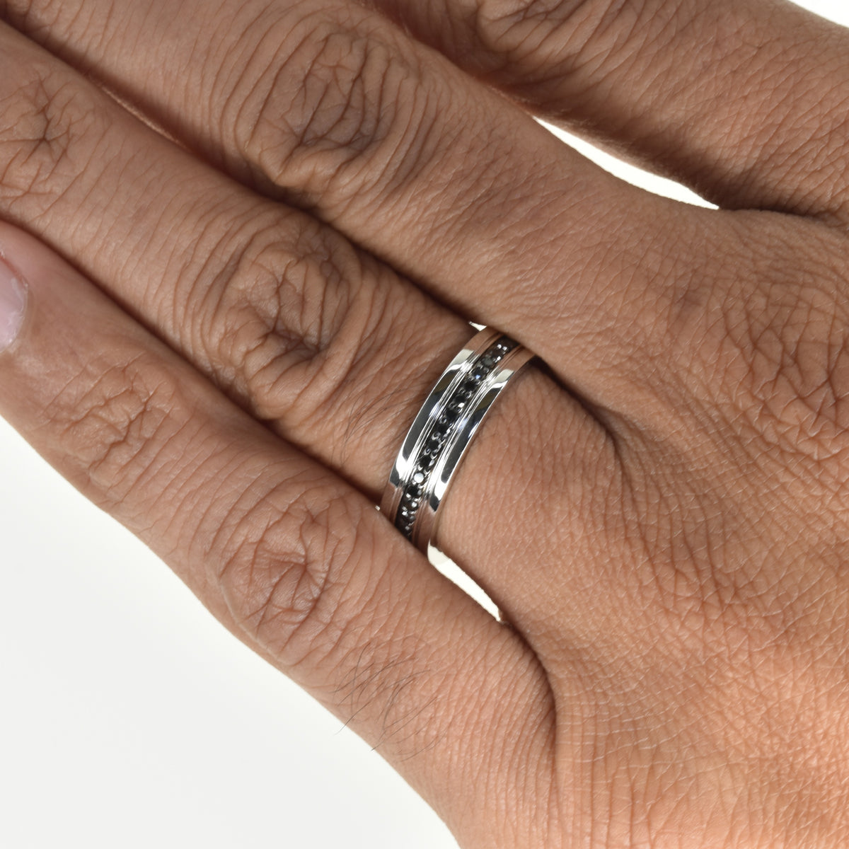 Black Diamond Men's Wedding Band