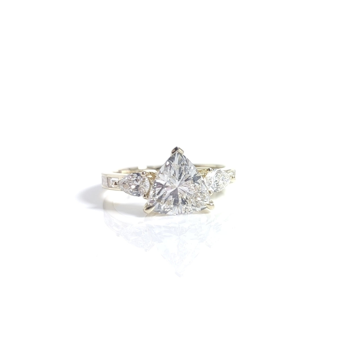 1.7ct Trillion Shape Diamond Engagement Ring