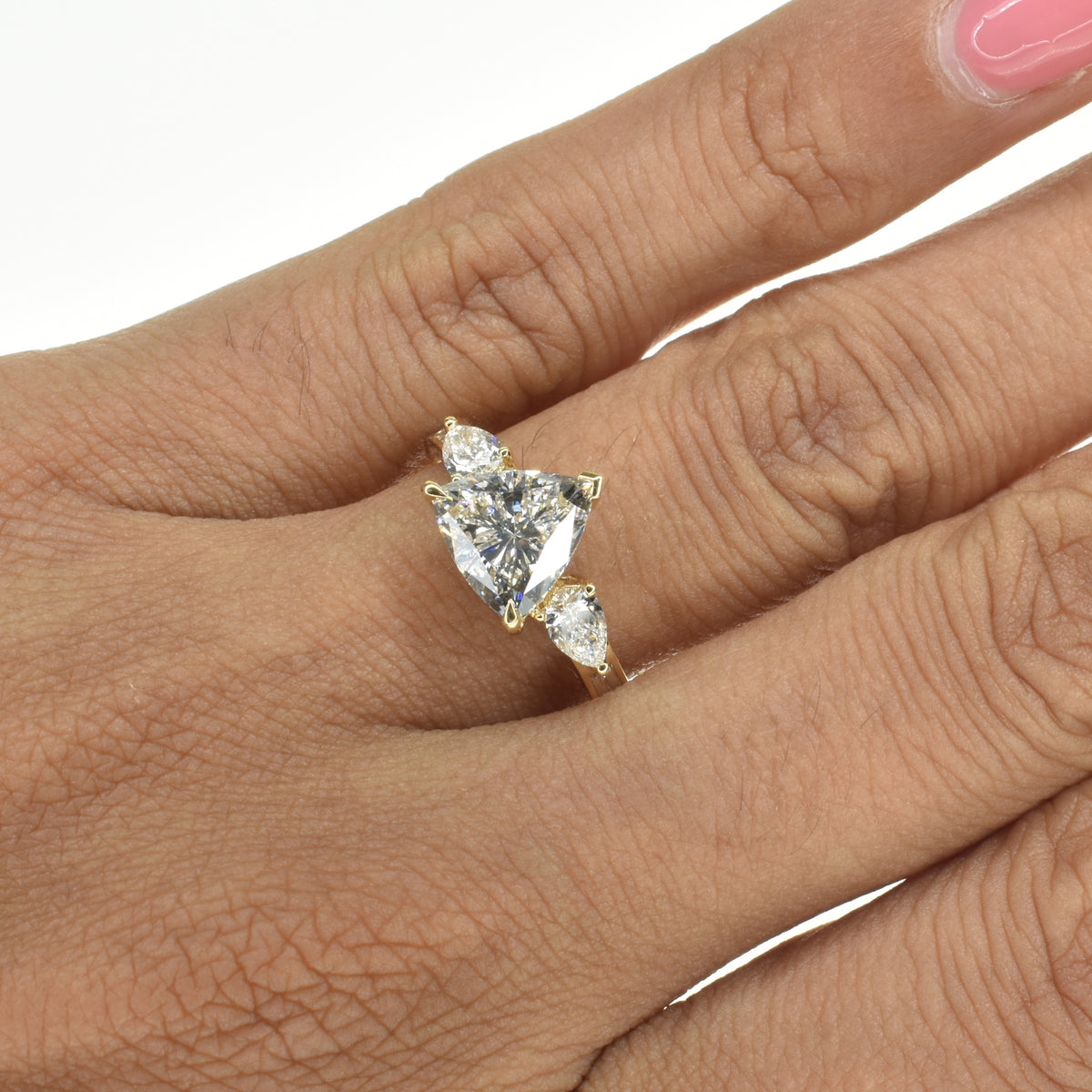 1.7ct Trillion Shape Diamond Engagement Ring