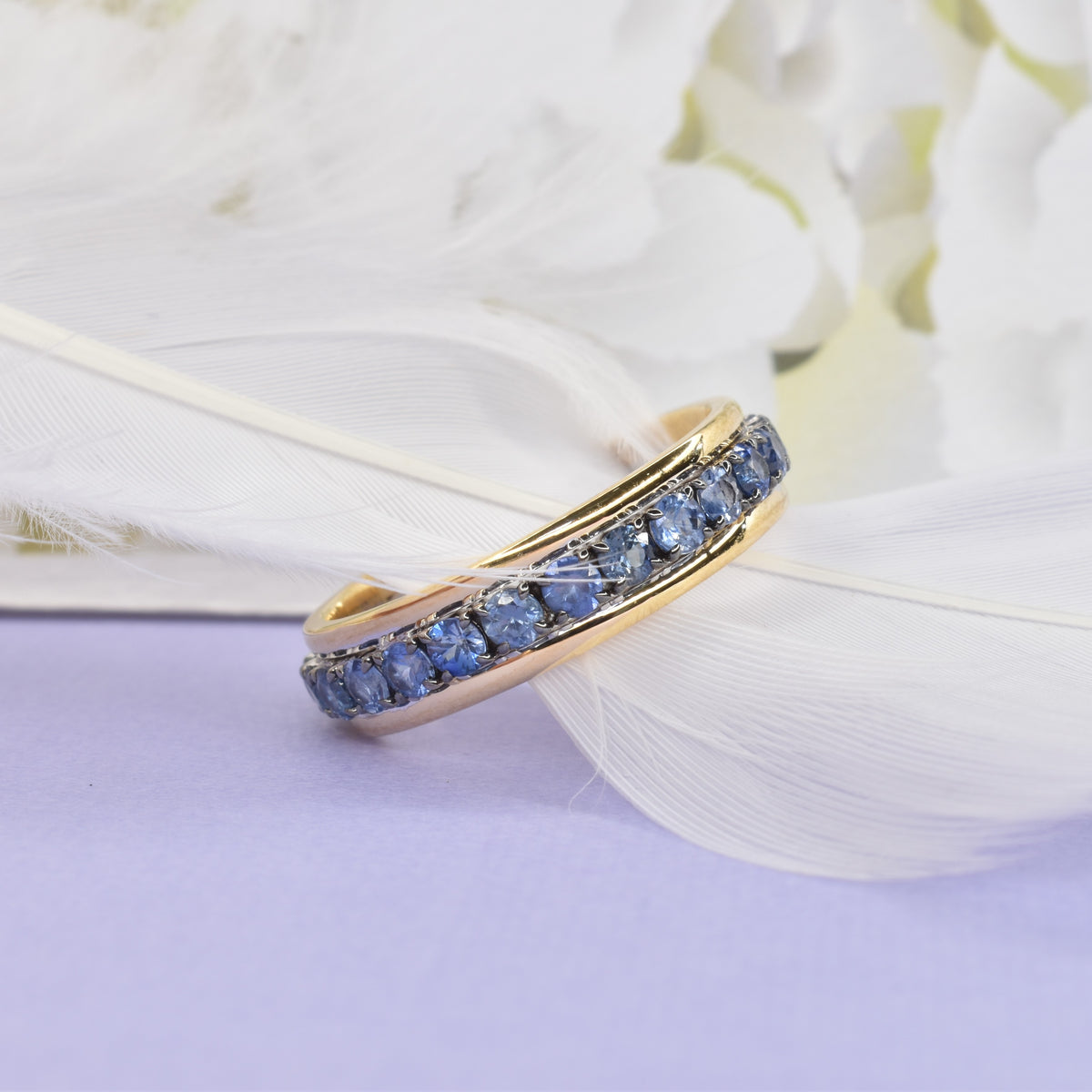 Denim Blue Sapphire Eternity Ring