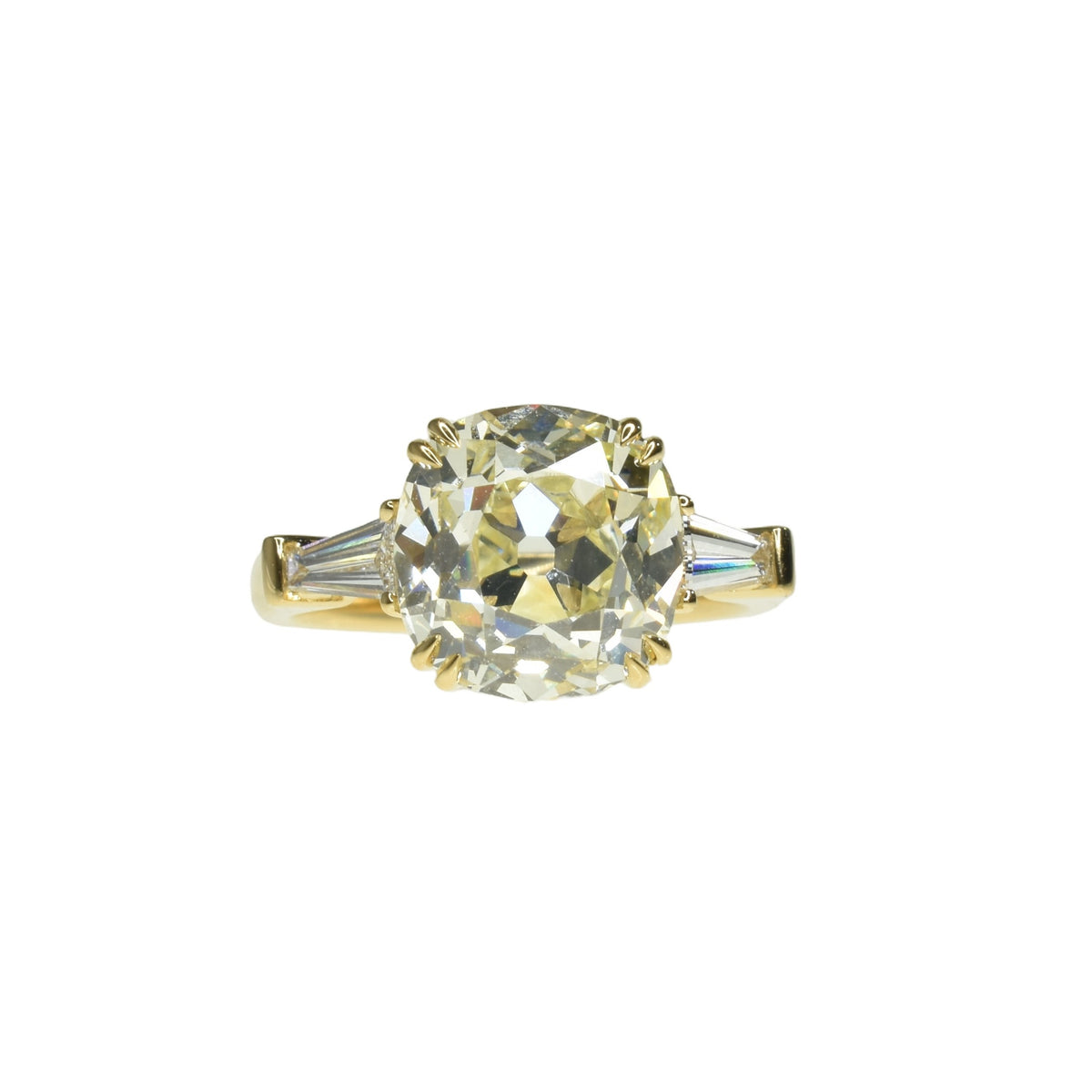 Timeless Yellow Old Mine Cut Ring