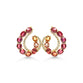 Red Sapphire Hoops