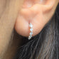 Small Shared Prong Diamond Hoops