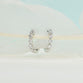 Small Diamond Shared Prong Hoops