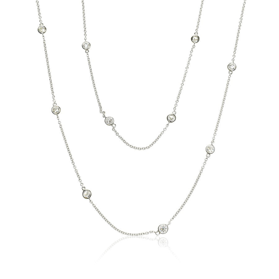 Lab Grown Diamonds On A Chain Necklace 3.3mm