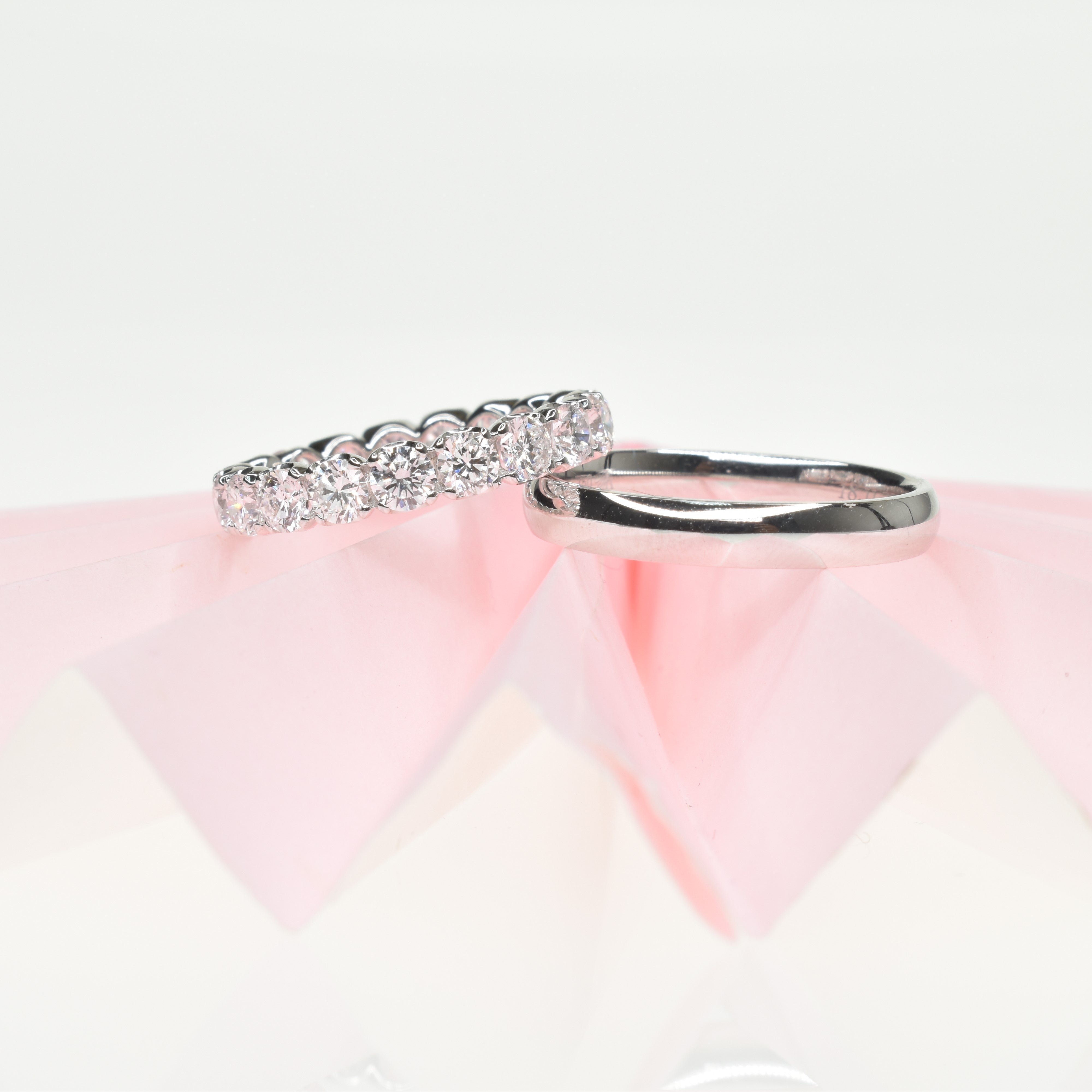 Embrace Set Eternity Band with 3mm Round Diamonds