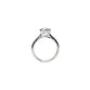3ct Lab Grown Diamond Engagement Ring with 6 Prongs and Floral Seat
