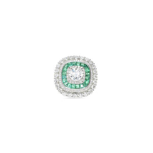 Emerald & Diamond Cocktail Ring