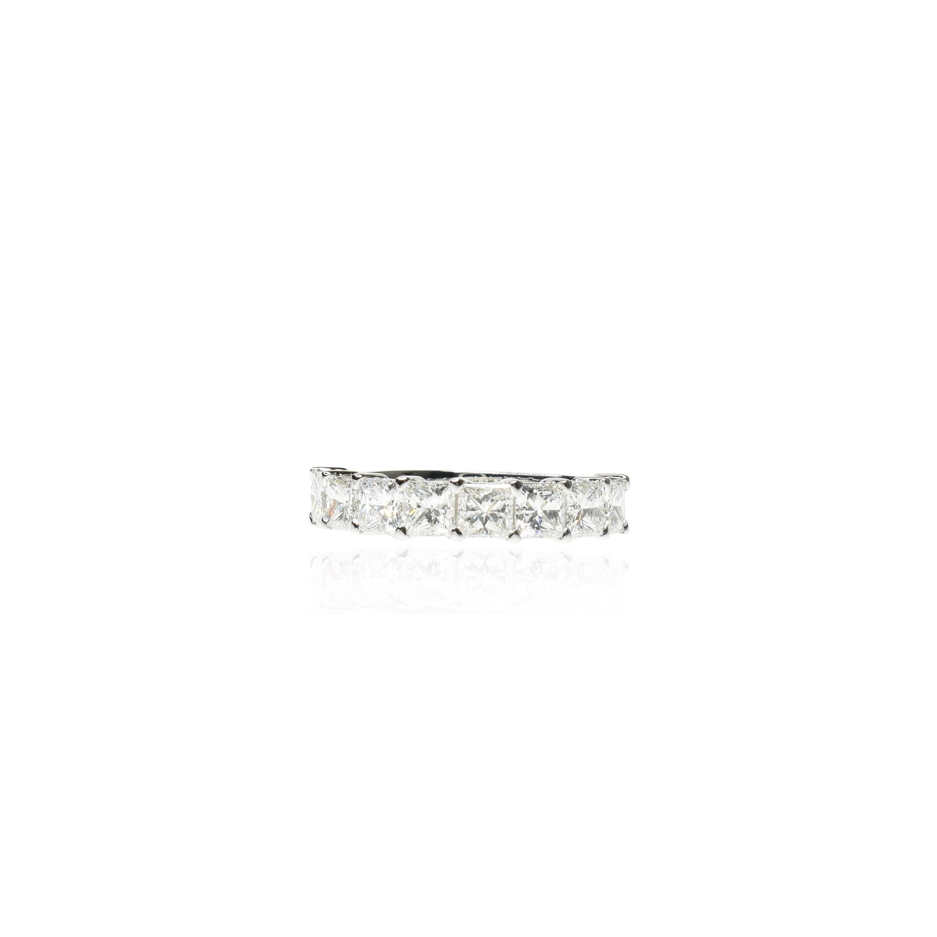 Lab Grown Princess Cut Diamond Half Eternity Band