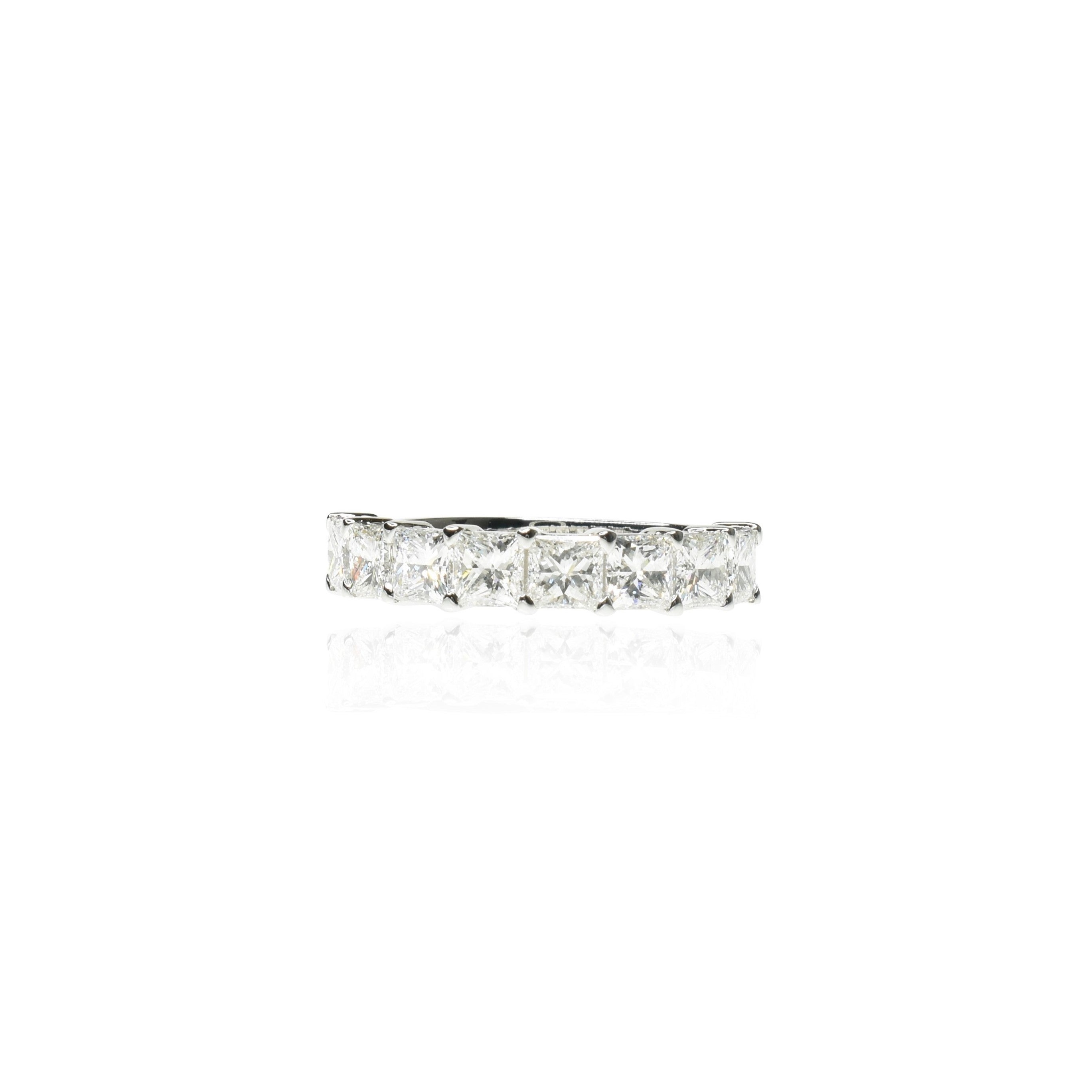 Princess Cut Half Eternity Band