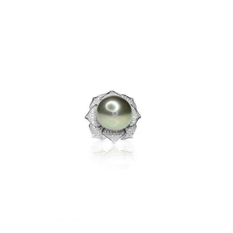 Tahitian Pearl Flower Ring