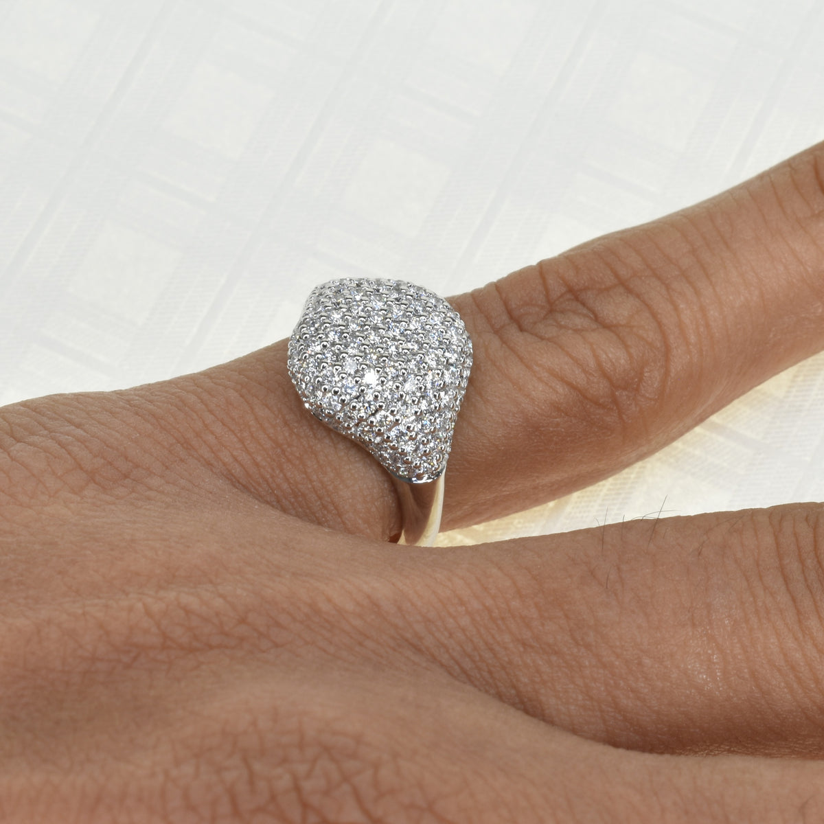 Pave Set Diamond Pinky Ring