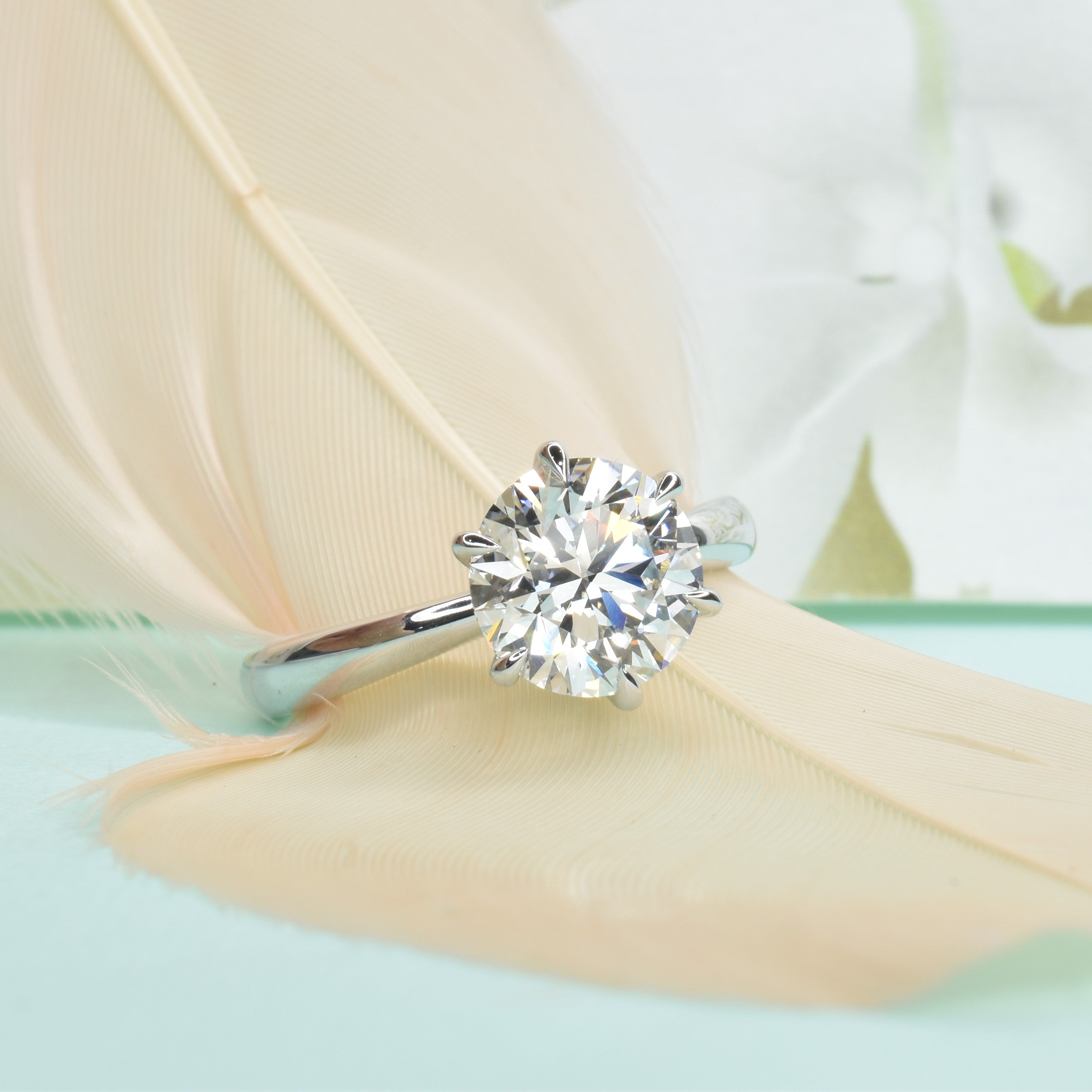 2ct Round Lab Grown Diamond Ring with A Special Halo