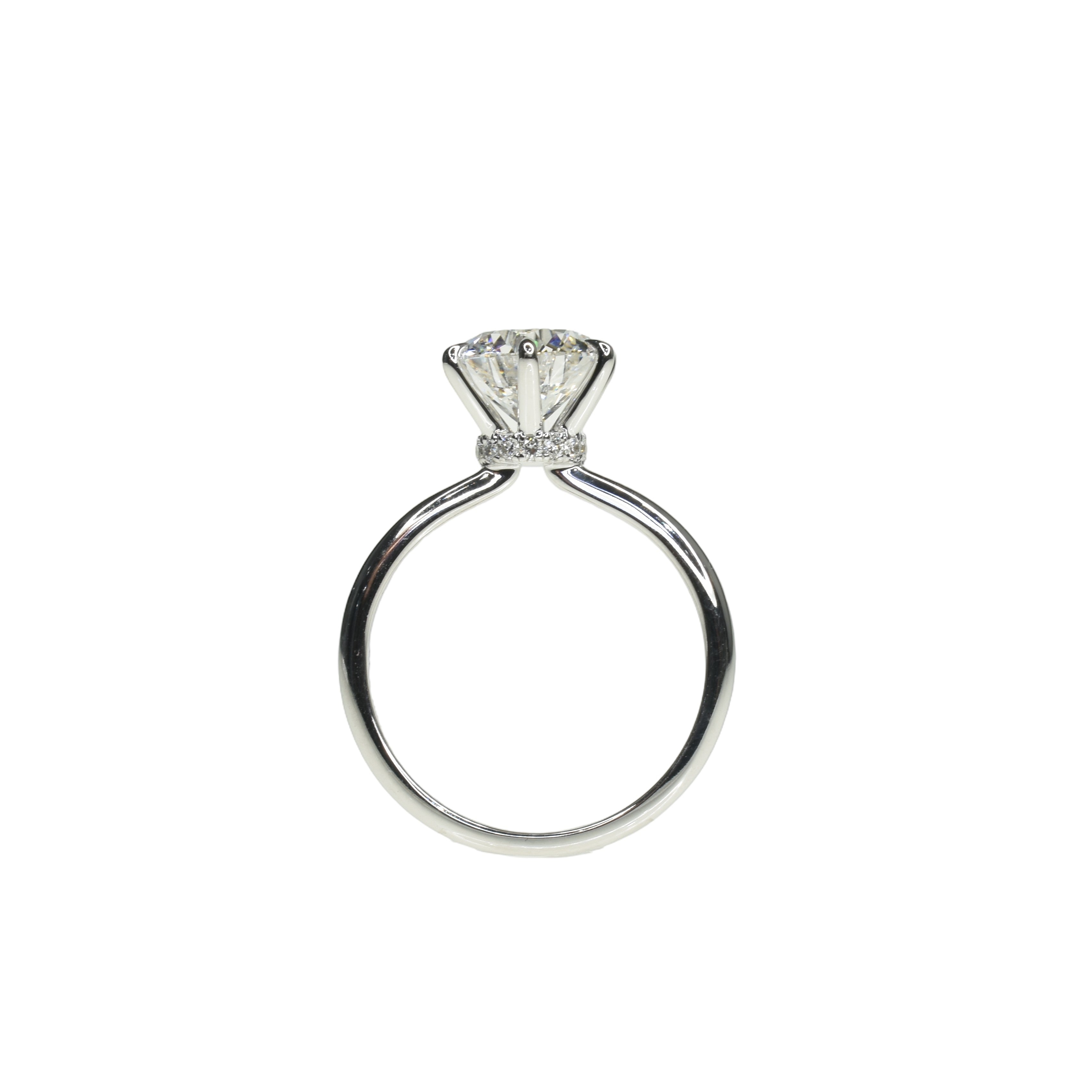 2ct Round Lab Grown Diamond Ring with A Special Halo