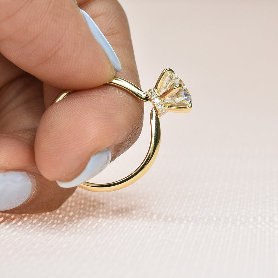 2ct Round Lab Grown Diamond Ring with A Special Halo