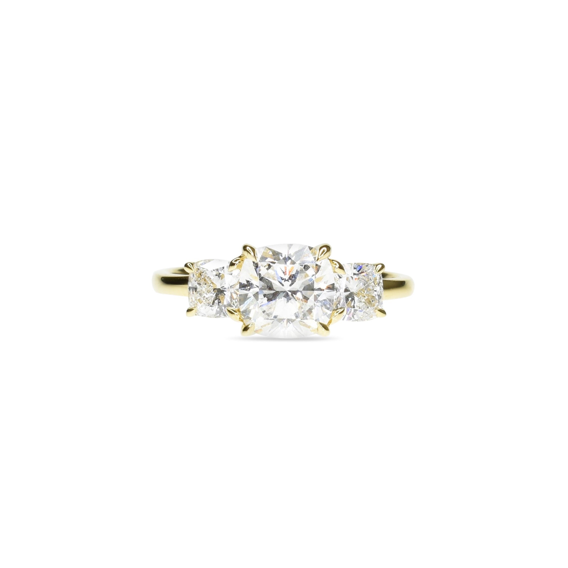 Trilogy Cushion Cut Ring