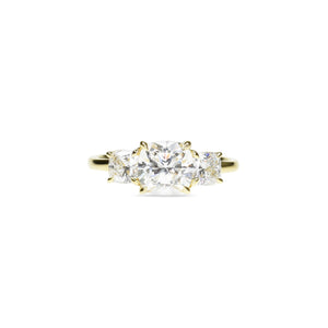 Trilogy Cushion Cut Ring