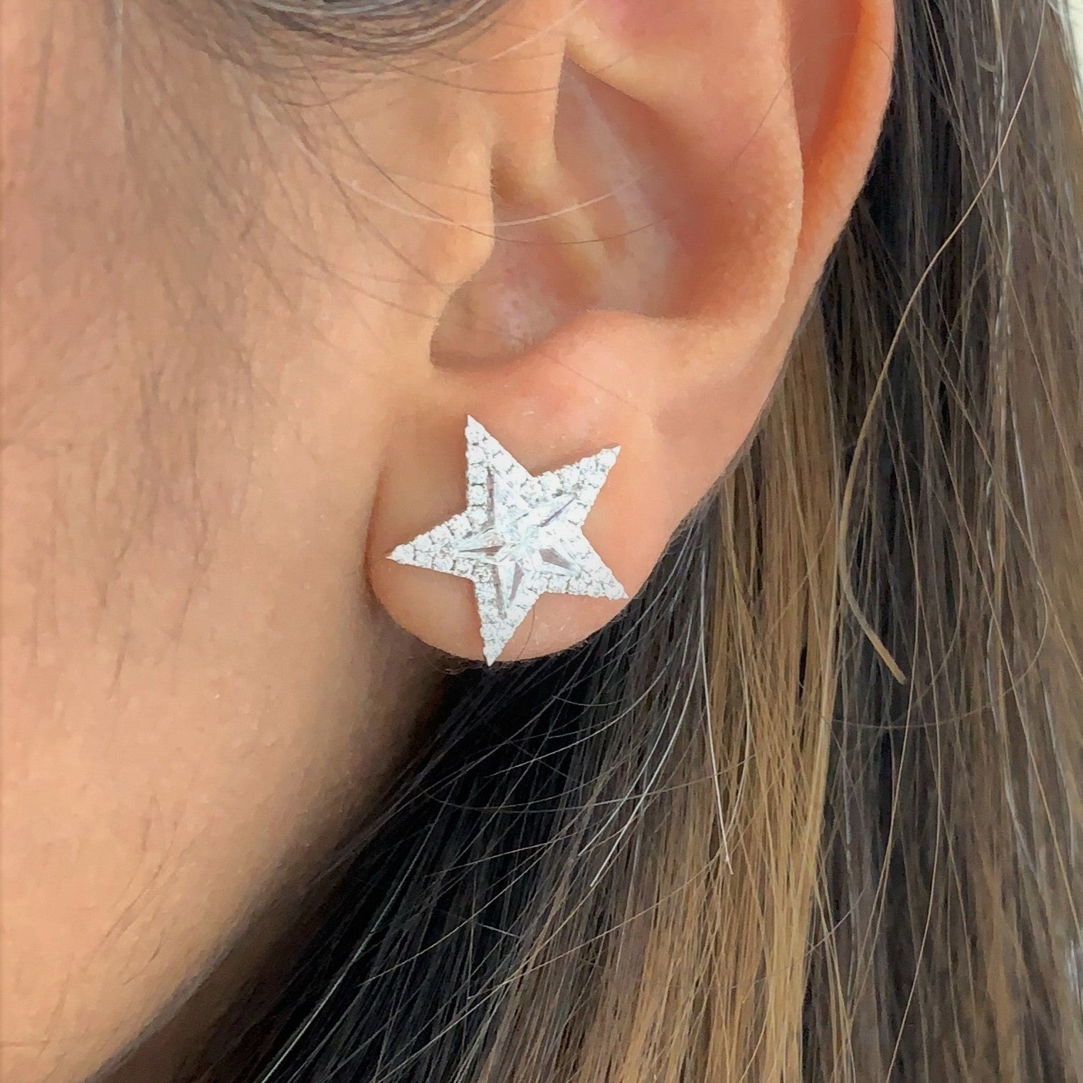 Lab Grown Diamond Star Illusion Earrings