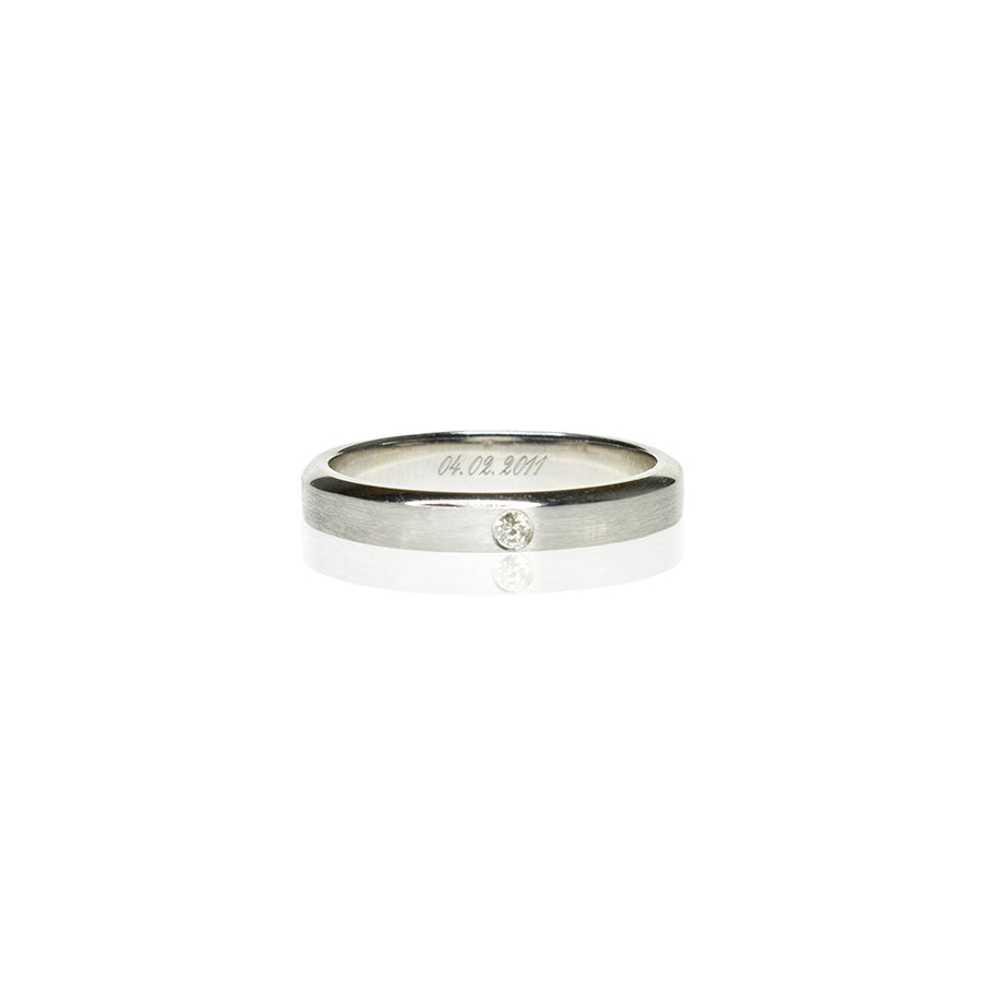 Men's Diamond Wedding Band 4mm Wide