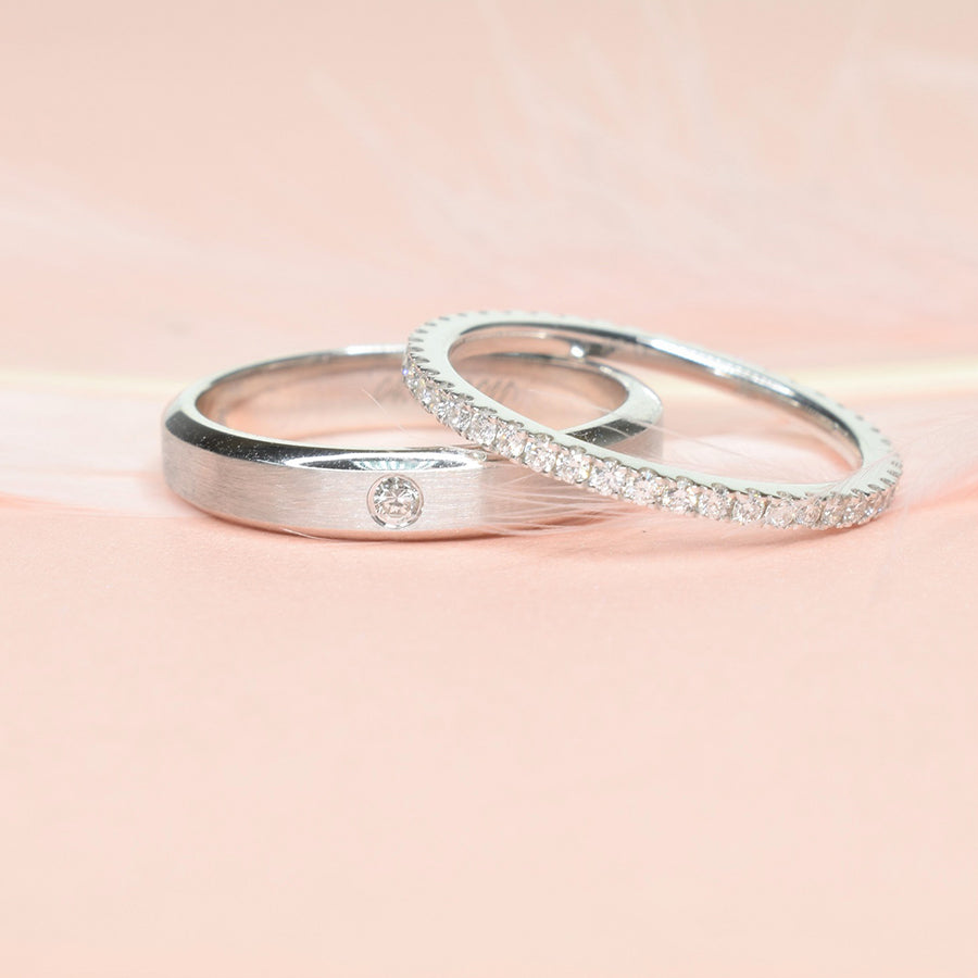 Men's Diamond Wedding Band 4mm Wide